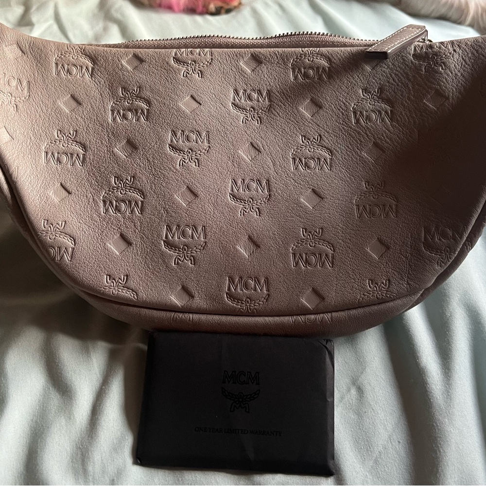 Mcm grey belt bag.